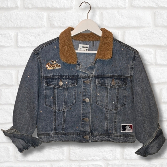 Baltimore Orioles Rhinestone Crop Jacket